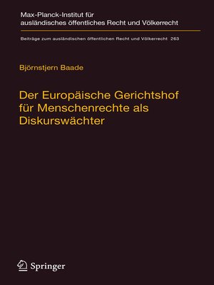 cover image of Der Europäische Gerichtshof für Menschenrechte als Diskurswächter
